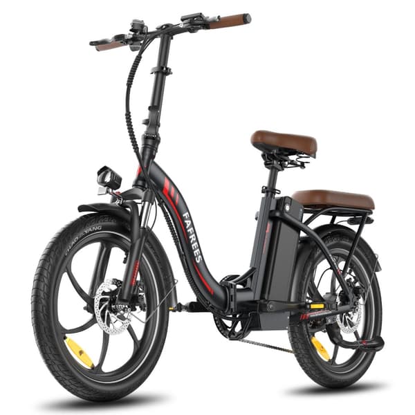 Fafrees F20+ Pro hopfällbar elcykel 22,5AH batteri, 250W motor, 100 km räckvidd, 20*3,0 tums fatdäck, SHIMANO 7-växlad -svart