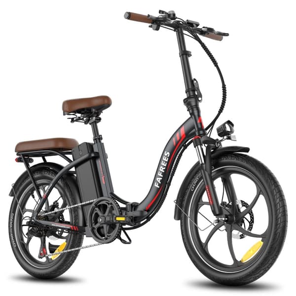 Fafrees F20+ Pro hopfällbar elcykel 250W motor, 22,5AH batteri, 100 km räckvidd, 20*3,0 tums fatdäck, SHIMANO 7-växlad -svart