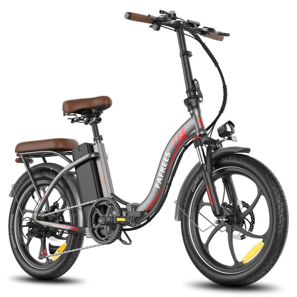 Fafrees F20+ Pro hopfällbar elcykel 22,5AH batteri, 250W motor, 100 km räckvidd, 20*3,0 tums fatdäck, SHIMANO 7-växlad -grå