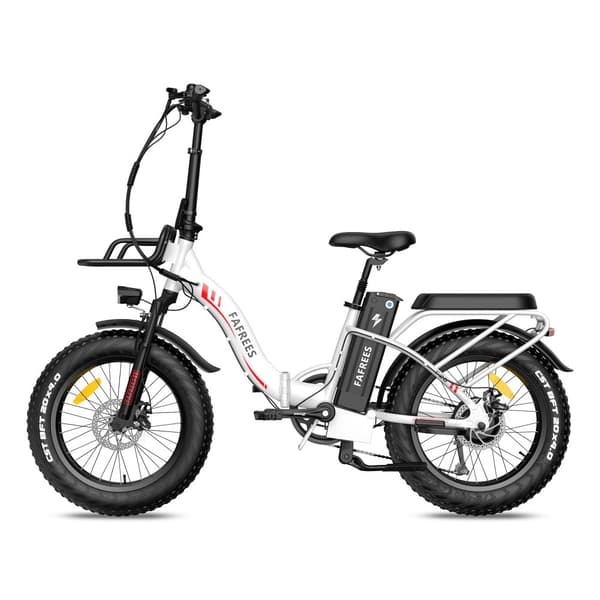 Fafrees F20 Max hopfällbar elcykel 500W motor, 22,5AH batteri, 160 km räckvidd, 20*4,0 tums fatdäck, SHIMANO 7-växlad -vit