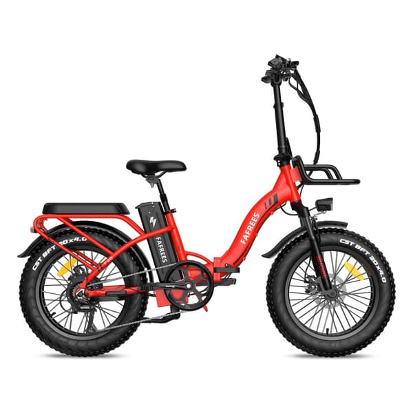 Fafrees F20 Max hopfällbar elcykel 22,5AH batteri, 160 km räckvidd, 500W motor, 20*4,0 tums fatdäck, SHIMANO 7-växlad -röd