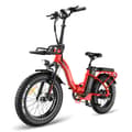 Miniatyrbild 1 av 11: Fafrees F20 Max hopfällbar elcykel 22,5AH batteri, 160 km räckvidd, 500W motor, 20*4,0 tums fatdäck, SHIMANO 7-växlad -röd