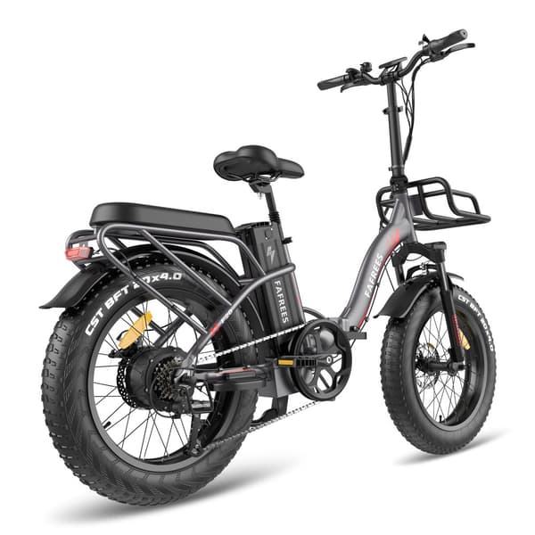 Fafrees F20 Max hopfällbar elcykel 22,5AH batteri, 160 km räckvidd, 500W motor, 20*4,0 tums fatdäck, SHIMANO 7-växlad -grå