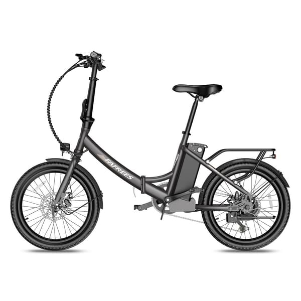 Fafrees F20 Light hopfällbar elcykel 250W motor, 16,75AH batteri, 120 km räckvidd, 20*1,95 tums fatdäck, SHIMANO 7-växlad -Svart pistolmetall