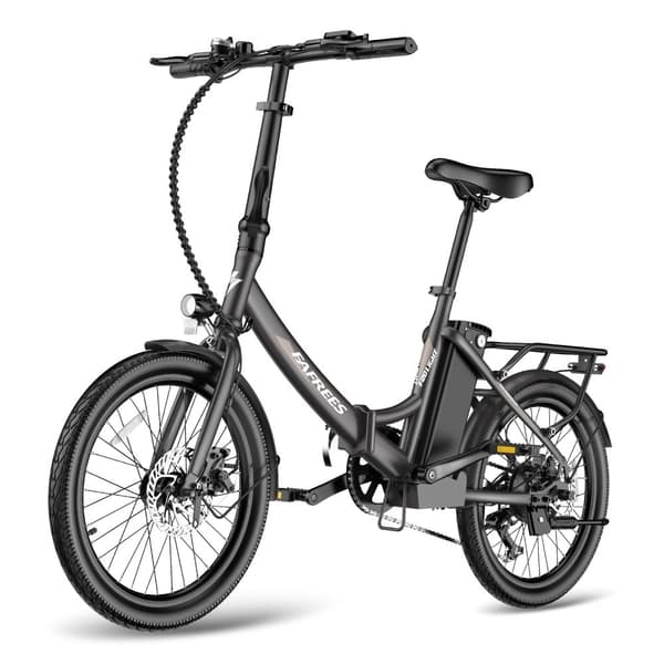 Fafrees F20 Light hopfällbar elcykel 16,75AH batteri, 120 km räckvidd, 250W motor, 20*1,95 tums fatdäck, SHIMANO 7-växlad -Svart pistolmetall