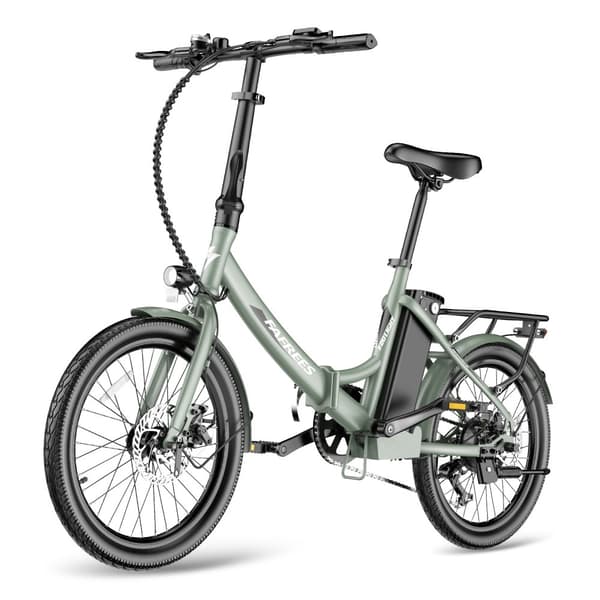 Fafrees F20 Light hopfällbar elcykel 16,75AH batteri, 120 km räckvidd, 250W motor, 20*1,95 tums fatdäck, SHIMANO 7-växlad -Mintgrön