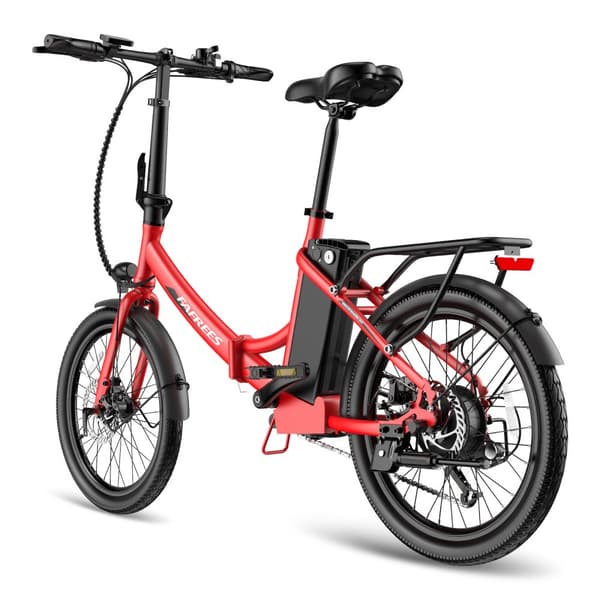 Fafrees F20 Light hopfällbar elcykel 16,75AH batteri, 120 km räckvidd, 250W motor, 20*1,95 tums fatdäck, SHIMANO 7-växlad -Monza Röd