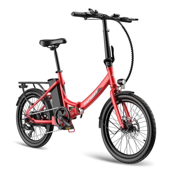 Fafrees F20 Light hopfällbar elcykel 16,75AH batteri, 120 km räckvidd, 250W motor, 20*1,95 tums fatdäck, SHIMANO 7-växlad -Monza Röd