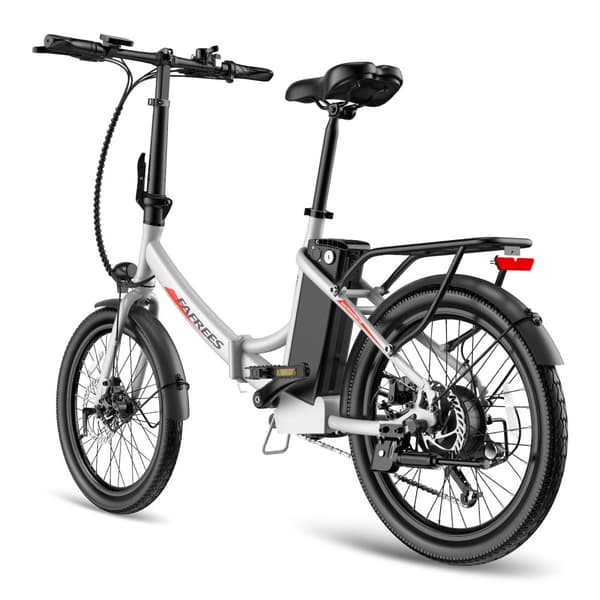 Fafrees F20 Light hopfällbar elcykel 16,75AH batteri, 250W motor, 120 km räckvidd, 20*1,95 tums fatdäck, SHIMANO 7-växlad -Snövit