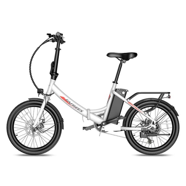 Fafrees F20 Light hopfällbar elcykel 16,75AH batteri, 250W motor, 120 km räckvidd, 20*1,95 tums fatdäck, SHIMANO 7-växlad -Snövit
