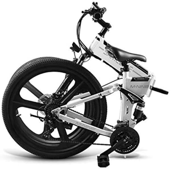 SAMEBIKE LO26 elcykel 48V 350W motor 3 lägen 26 tums hopfällbart litiumbatteri vitt