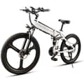 Miniatyrbild 1 av 4: SAMEBIKE LO26 elcykel 48V 350W motor 3 lägen 26 tums hopfällbart litiumbatteri vitt