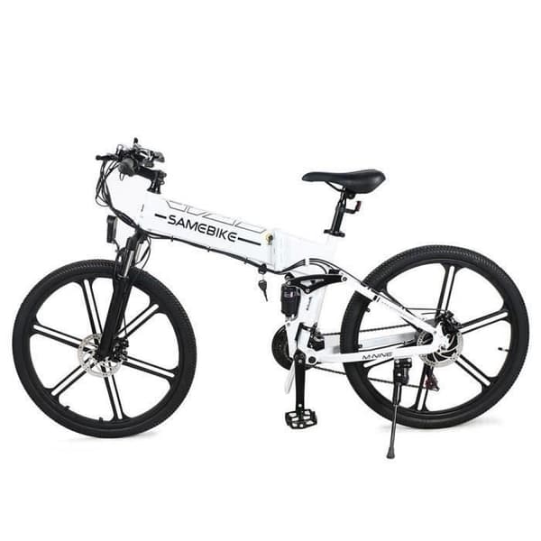 Samebike LO26-II hopfällbar och bärbar smart elektrisk moped 500W motor 26 tums däck - vit