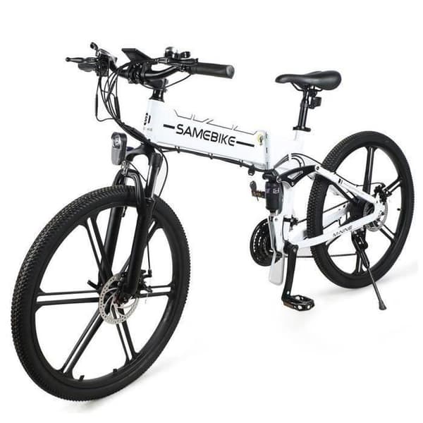 Samebike LO26-II hopfällbar och bärbar smart elektrisk moped 500W motor 26 tums däck - vit