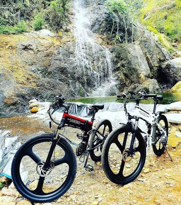 SAMEBIKE Elcykel E-Bike hopfällbar cykel 26 tum 48 V 10 Ah löstagbart batteri Maximal räckvidd Upp till 50-100 km 21 hastigheter