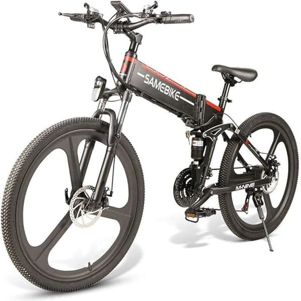 SAMEBIKE Elcykel E-Bike hopfällbar cykel 26 tum 48 V 10 Ah löstagbart batteri Maximal räckvidd Upp till 50-100 km 21 hastigheter
