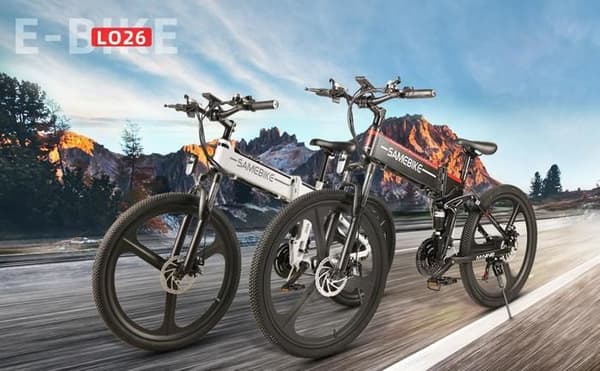 SAMEBIKE Elcykel E-Bike hopfällbar cykel 26 tum 48 V 10 Ah löstagbart batteri Maximal räckvidd Upp till 50-100 km 21 hastigheter