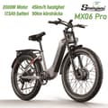 Pikkukuva 1 / 11: Shengmilo MX06 Pro 2*1000W moottori 48V 17.5AH akku 45KM/H nopeus 90KM kantama 26*3.0 tuuman rasvarengas sähköpyörä