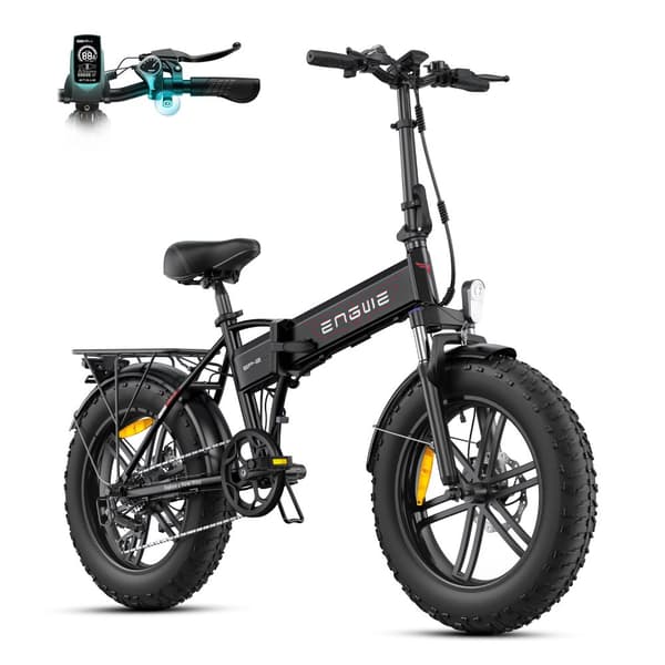 ENGWE EP-2 Boost Hopfällbar Elcykel, 20''* 4'' Terrängdäck, 48V13Ah Löstagbart Batteri, Räckvidd Upp till 120 km