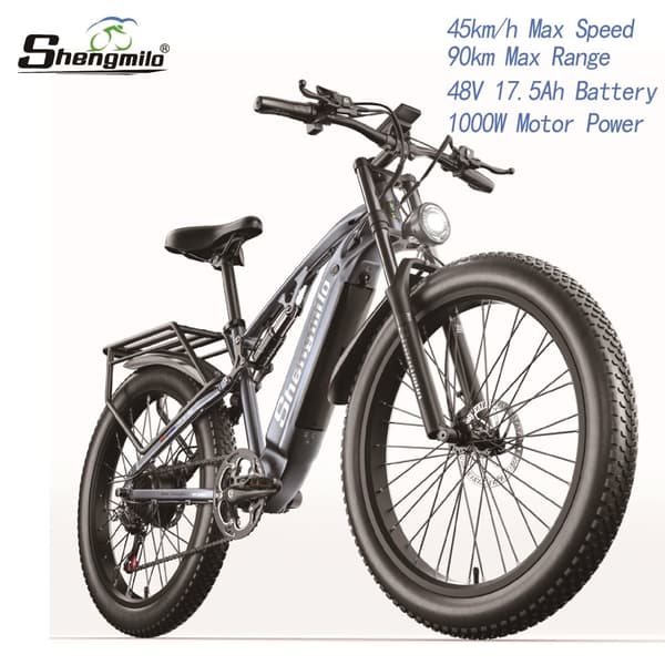 Shengmilo MX05 elektrisk cykel 1000W E-mountainbike voksen E cykel 48V 17.5Ah batteri mænd elektrisk cykel fedt dæk e-cykel