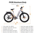 Pikkukuva 11 / 11: Sähköpyörä Shengmilo MX06 Urban E-bike 1000W sähköpyörä aikuisille48V17.5AH litiumpyörä 26*3.0" leveärenkainen sähköpyörä