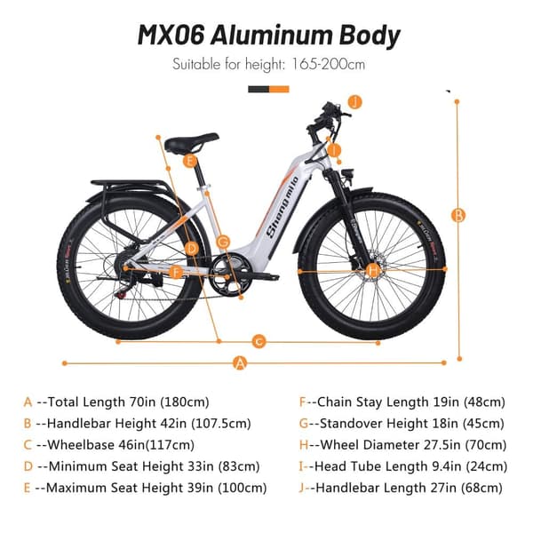 Sähköpyörä Shengmilo MX06 Urban E-bike 1000W sähköpyörä aikuisille48V17.5AH litiumpyörä 26*3.0" leveärenkainen sähköpyörä