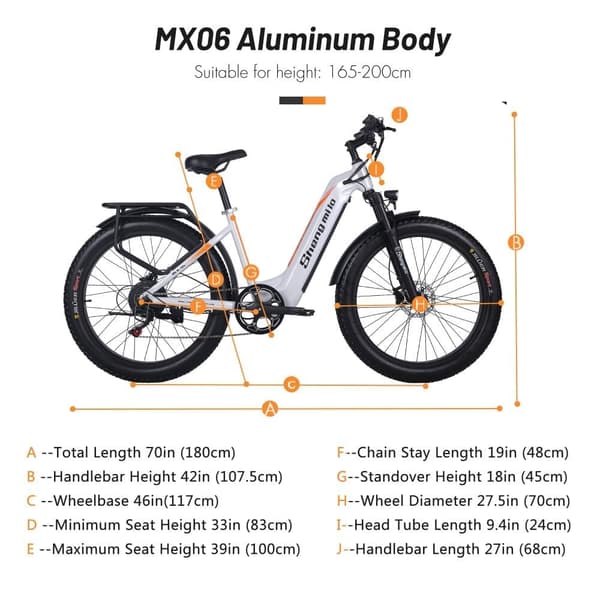 Sähköpyörä Shengmilo MX06 Urban 48V17.5AH litiumpyörä 1000W sähköpyörä aikuisille 26*3.0" leveärenkainen sähköpyörä