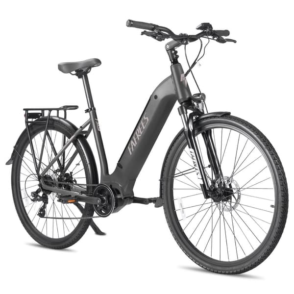 Fafrees FM9 elcykel 15AH batteri, 120 km räckvidd, 250W motor, 700C × 45C däck, SHIMANO 7 växlar -Grå pistol