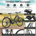 Miniatyrbild 4 av 11: Fafrees FM9 elcykel 15AH batteri, 120 km räckvidd, 250W motor, 700C × 45C däck, SHIMANO 7 växlar -Mörkgrön