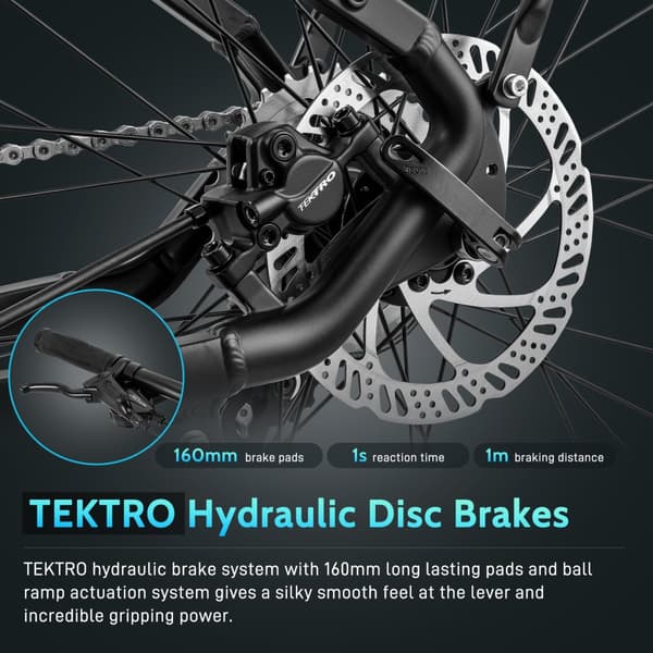 Fafrees FM8 elcykel 15AH batteri, 120 km räckvidd, 250W motor, 27,5 × 2,25 tums däck, SHIMANO 9-växlad -Svart pistolmetall