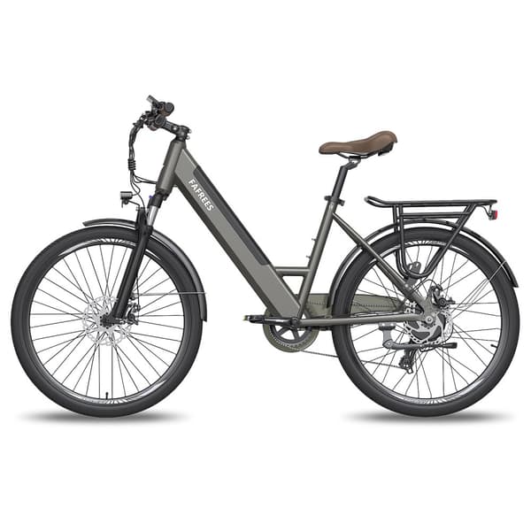 FAFREES F26 Pro 25 km/h, 250W motor, 26" elcykel i grenledsstil för staden, 36V 14,5Ah inbyggt, avtagbart batteri, 7-växlad Shimano-växell -Grå pistol