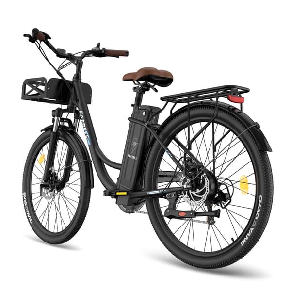 FAFREES F26 Lasting elcykel 20,3AH batteri, 250W motor, 200 km räckvidd, 26*1,95 tums däck, SHIMANO 7-växlad -svart