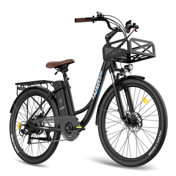 FAFREES F26 Lasting elcykel 20,3AH batteri, 250W motor, 200 km räckvidd, 26*1,95 tums däck, SHIMANO 7-växlad -svart