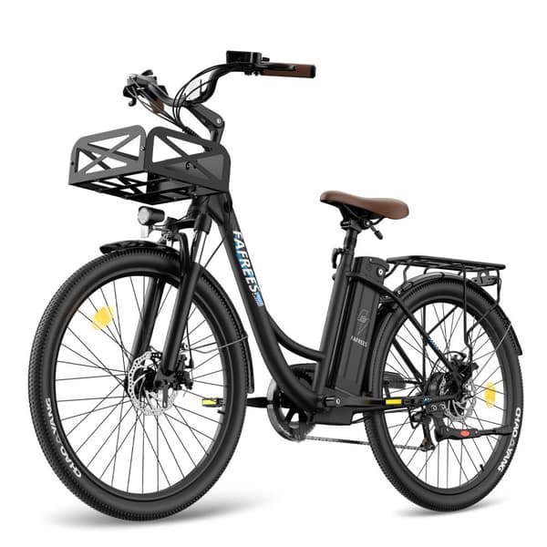 FAFREES F26 Lasting elcykel 20,3AH batteri, 200 km räckvidd, 250W motor, 26*1,95 tums däck, SHIMANO 7-växlad -svart