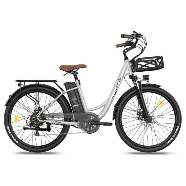 FAFREES F26 Lasting elcykel 20,3AH batteri, 200 km räckvidd, 250W motor, 26*1,95 tums däck, SHIMANO 7-växlad -grå