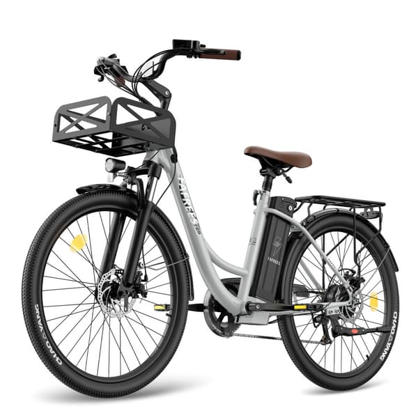 FAFREES F26 Lasting elcykel 20,3AH batteri, 200 km räckvidd, 250W motor, 26*1,95 tums däck, SHIMANO 7-växlad -grå