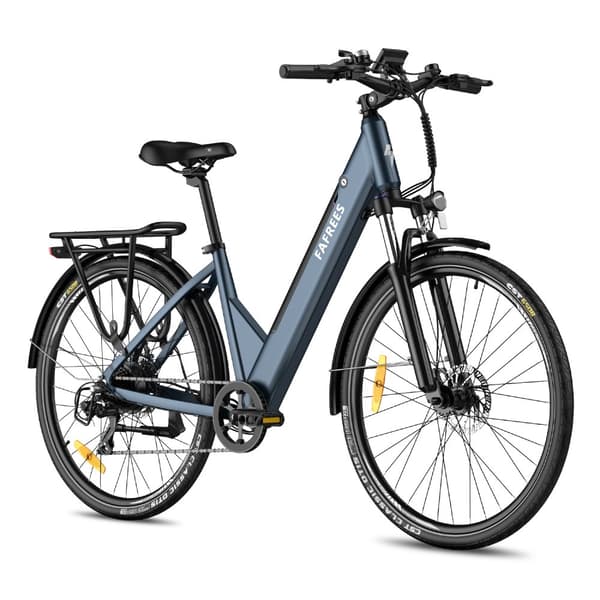 FAFREES F28 Pro 36V 14.5Ah Inbyggt, avtagbart batteri, 250W motor, 25km/h, 27.5" elcykel för stadscykling i grenledsstil, Shimano 7-växlad -Regalblå