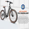 Pikkukuva 10 / 11: MIHOGO Air 26'' sähköpyörä aikuisille, 750 W moottori, 19,2 Ah akku, kaksoisvarsi vääntömomenttianturilla, 7 vaihdetta, nopeudenrajoittimen tuki