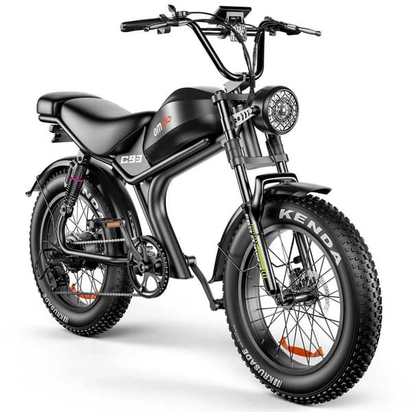 Emoko C93 elcykel i knallertstil, 1000W motor, 20AH batteri, 20''*4.0 dæk, 50KM/H, 7 gear.