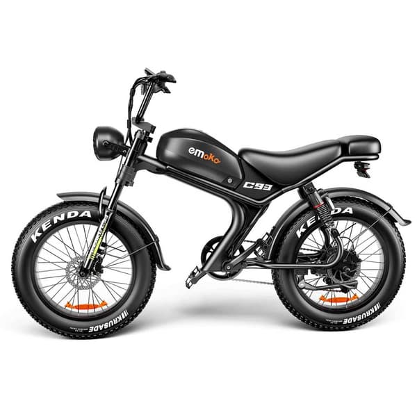 Emoko C93 elcykel i knallertstil, 1000W motor, 20AH batteri, 20''*4.0 dæk, 50KM/H, 7 gear.
