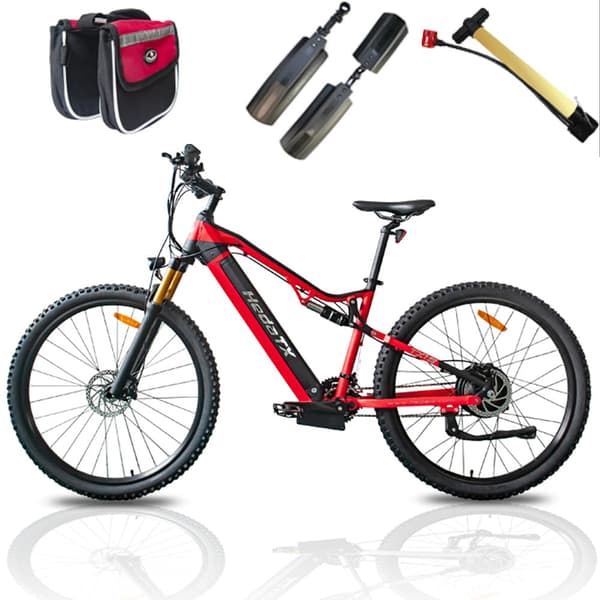 Hedatx TX19 29''/27,5'' elcykel, 1000W motor, 19,2AH batteri, 27 hastigheter, hydrauliska bromsar, full fjädring