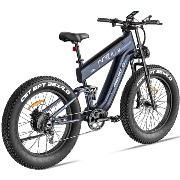 Freesky M520 26'' vuxen elcykel, 1200W motor, 41AH batteri, maxhastighet upp till 60KM/H, 7 hastigheter, full fjädring, hydraulisk broms