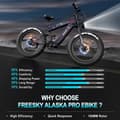 Miniatyrbild 4 av 10: Freesky M520 26'' vuxen elcykel, 1200W motor, 41AH batteri, maxhastighet upp till 60KM/H, 7 hastigheter, full fjädring, hydraulisk broms