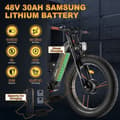 Miniatyrbild 4 av 11: Freesky M530 26'' elcykel med dubbla motorer, 30Ah Samsung litiumbatteri, 2*1000W motorer, 7 hastigheter, hydrauliska bromsar, fullfjädrad elcykel