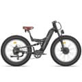 Miniatyrbild 2 av 11: Freesky M530 26'' elcykel med dubbla motorer, 30Ah Samsung litiumbatteri, 2*1000W motorer, 7 hastigheter, hydrauliska bromsar, fullfjädrad elcykel