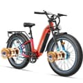 Miniatyrbild 1 av 8: Freesky M540 Elcykel med fat tires, 2*500W motor, max 50 km/h, 23AH batteri, 26'' x 4 däck, SHIMANO 7 växlar