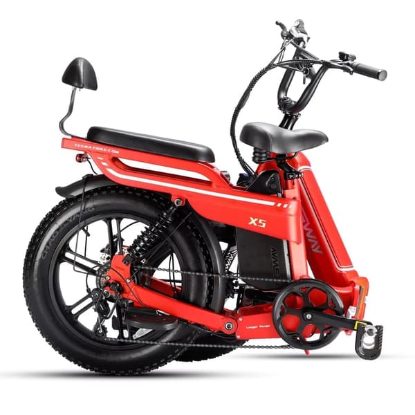 TESWAY X5 heldämpad elcykel, 750W motor, 48V 30Ah batteri, 20 x 4,0'' däck, topphastighet 45 km/h, räckvidd 120 km (PAS), Shimano 7-växlad