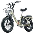 Miniatyrbild 1 av 7: BURCHDA U8 urban elcykel, 1 000 W motor, 31,5 Ah batteri —,Breda däck 20" x 4,0" —,Shimano 7 hastigheter