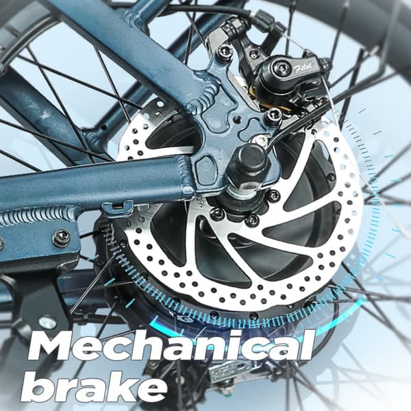 BURCHDA U8 urban elcykel, 1 000 W motor, 31,5 Ah batteri —,Breda däck 20" x 4,0" —,Shimano 7 hastigheter