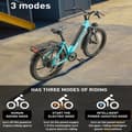Miniatyrbild 7 av 11: BURCHDA AZ26 elektrisk stadscykel för vuxna, 500W (kontinuerlig) 1000W (Peak) motor, 20AH batteri, 26'' * 3,0'' fettdäck, Shimano 7 Speed.